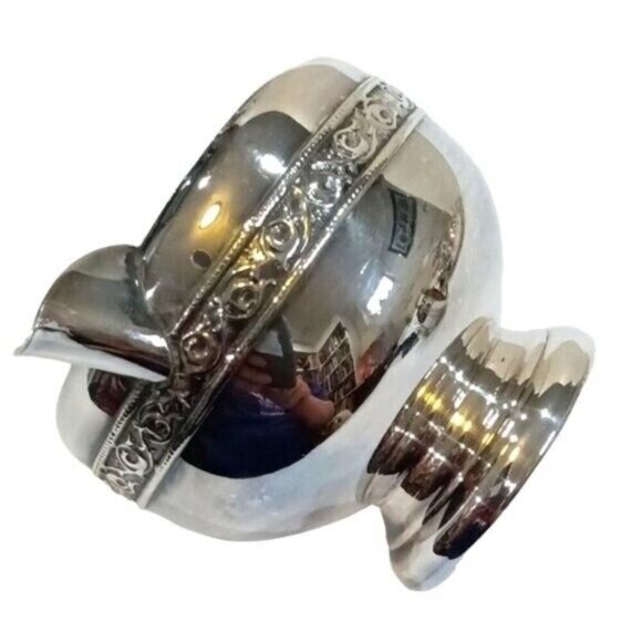 Vintage Viking Plate E.P. Copper Canadian Creamer and 2-Handled Sugar Bowl - Picture 5 of 11